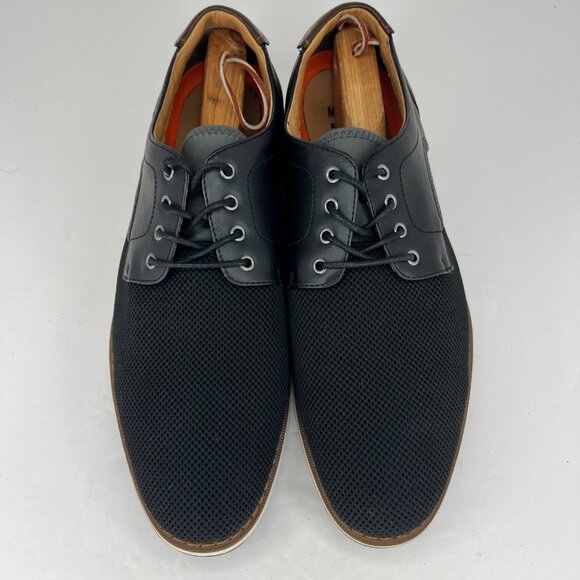 Mix No. 6 Mens Bache Black Oxford Mesh Low Lace Up Size 13 M Dress Shoes